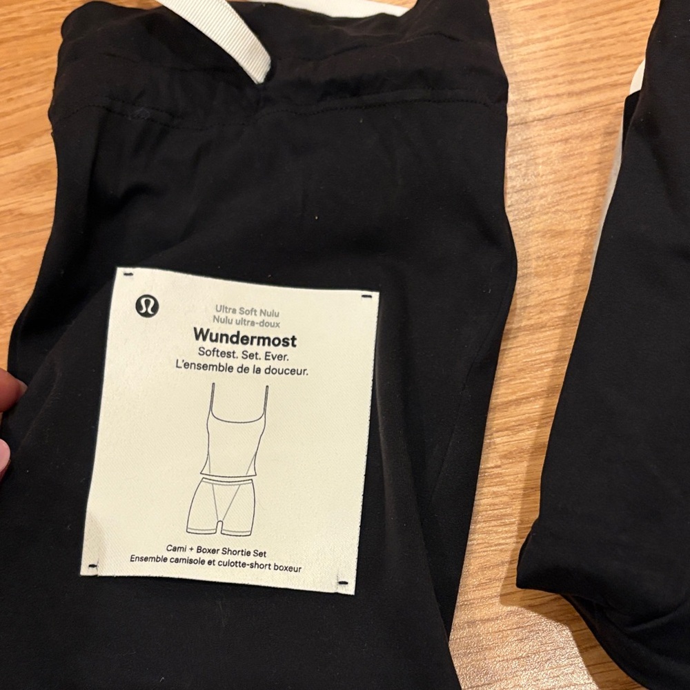 lululemon athletica Black & Gray Pajama Tank Top and Shorts Set - Picture 3 of 3